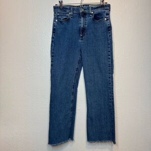 Rag & Bone Nina High Rise Ankle Flare Raw Hem Jeans Size 27